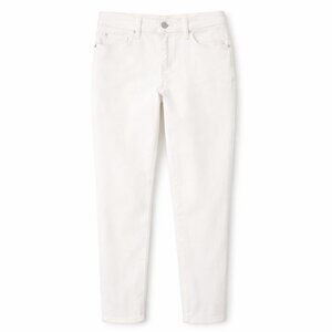 J Brand White Denim Straight Leg Jeans Mid Rise Button Fly Classic Fit Size 28